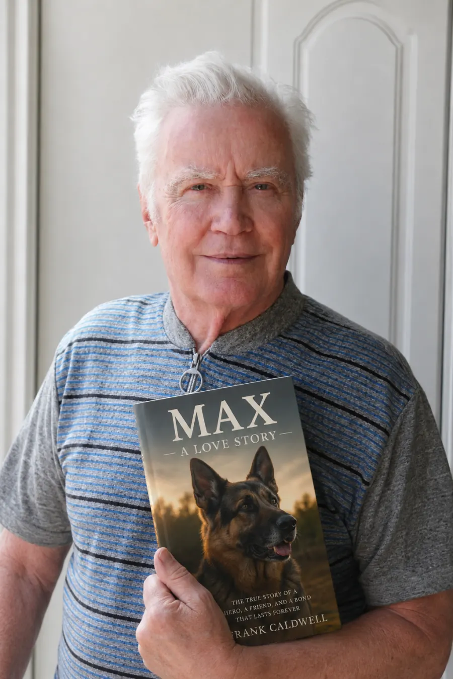 Me holding Rex's book