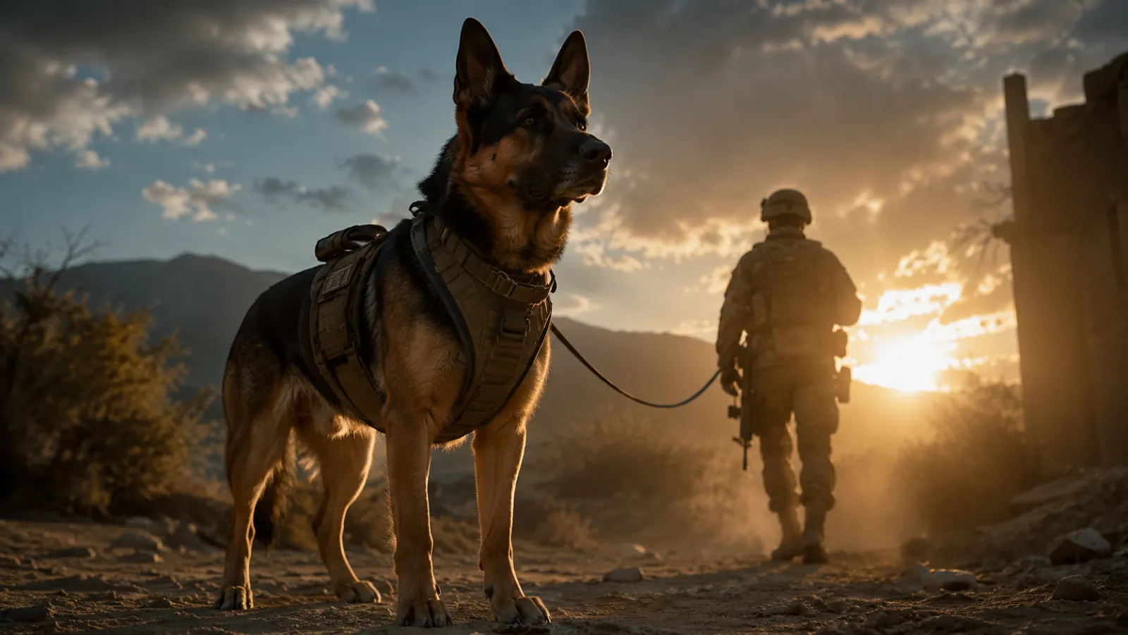 Rex when he was a working dog